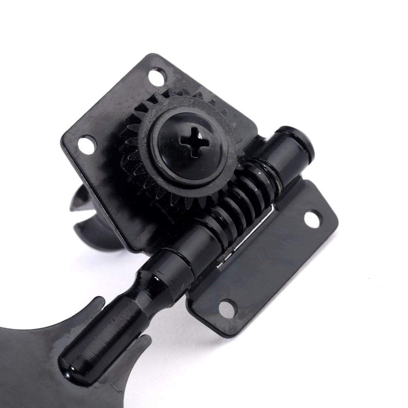 Musiclily 2R2L Bass Vintage Open Gear Tuner Tuning Keys Pegs Machine Head for Fender Precison Jazz PB JB Bass Guitar Replacement,Black Black
