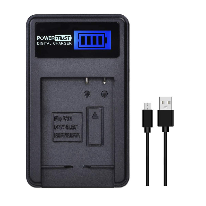 PowerTrust DMW-BLH7 BLH7 DMW-BLH7PP DMW-BLH7E Battery and Charger for Panasonic Lumix DMC-GM5 DMC-GF7 DMC-GF8 GF9 LX10 LX15 Battery