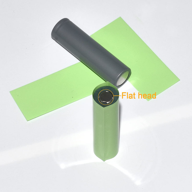 RockDIG 360 PCS 18650 Battery Sleeves Flat PVC Wrap Heat Shrink Tubing Tube(and 360 PCS Self-Adhesive Insulator Ring Cyan)