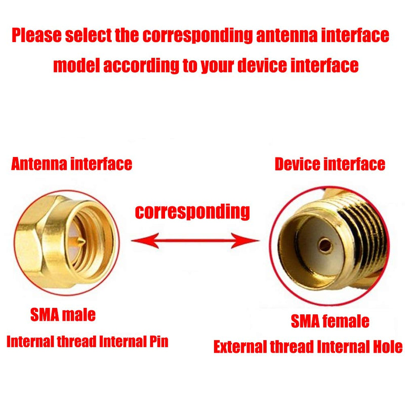 Zopsc LTE Outdoor Antenna SMA Male 4G/3G 18dBi High Gain Magnetic GSM Outdoor Sucker Antenna 700-2700MHz 36cm High(5m) 5m