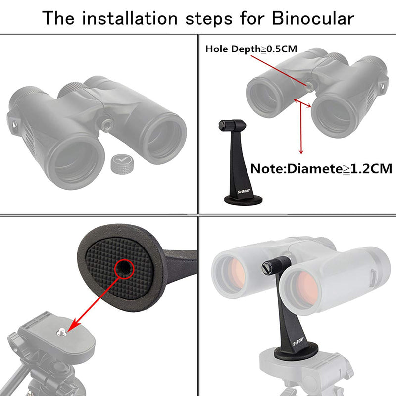 SVBONY SV111 Binocular Tripod Adapter Metal  Tripod Bracket Mount Holder for Connecting Binoculars