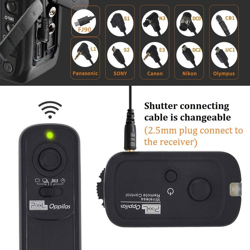 Pixel 2.4GHz Digital Wireless Remote Shutter Release UC1 for Olympus OM-D, Pen, Pen-F, E30, E400 and E510 Series Cameras, Replaces Olympus RM-UC1 RW-UC1