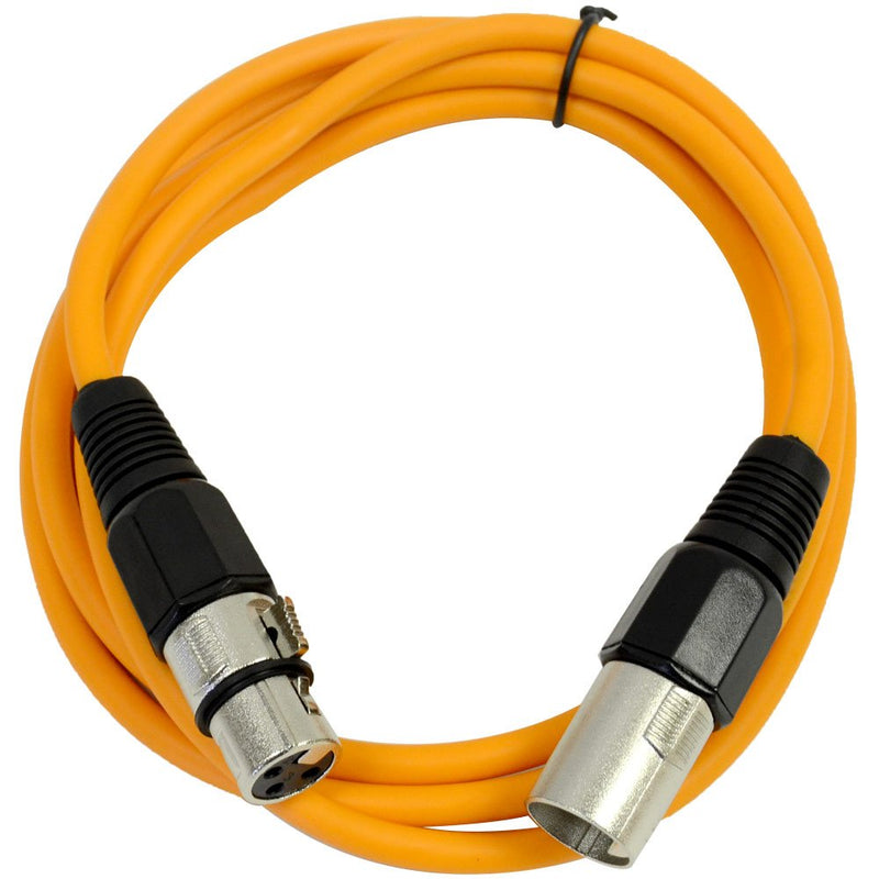 [AUSTRALIA] - SEISMIC AUDIO - SAXLX-6 - 6 Pack of 6' Orange XLR Male to XLR Female Patch Cables - Balanced - 6 Foot Patch Cords 