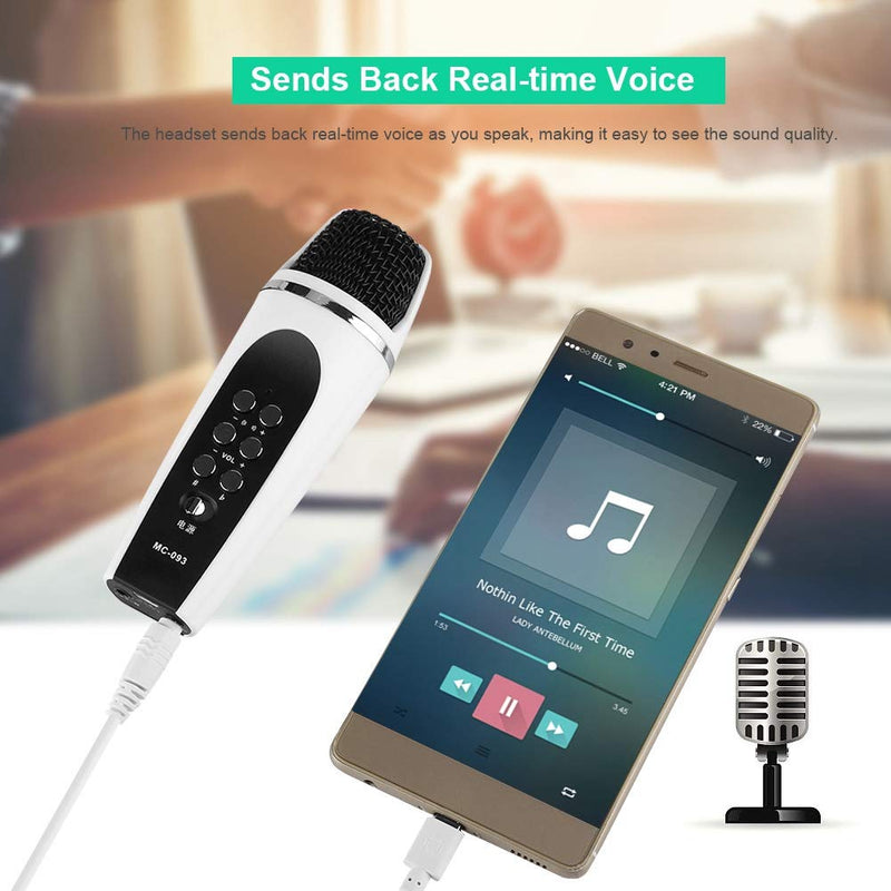 Voice Changer Microphone, 3.5mm Jack Mini Portable Voice Changer Device with 4 Voice Conversion Modes for IPhone/Android/Smartphone/PC