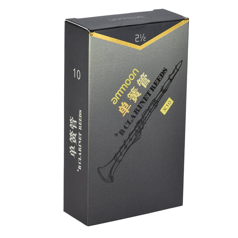 ammoon Bb Clarinet Bamboo Reeds Strength 2.5, Box of 10 A3