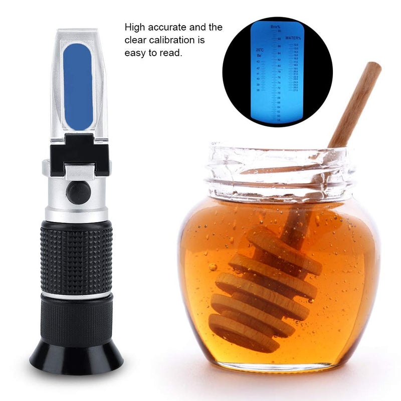 Portable Refractometer 3 in 1 Hand Held Brix Refractometer 58-90% Brix Specific Food Honey Sugar Content Baume Degree Meter Tester