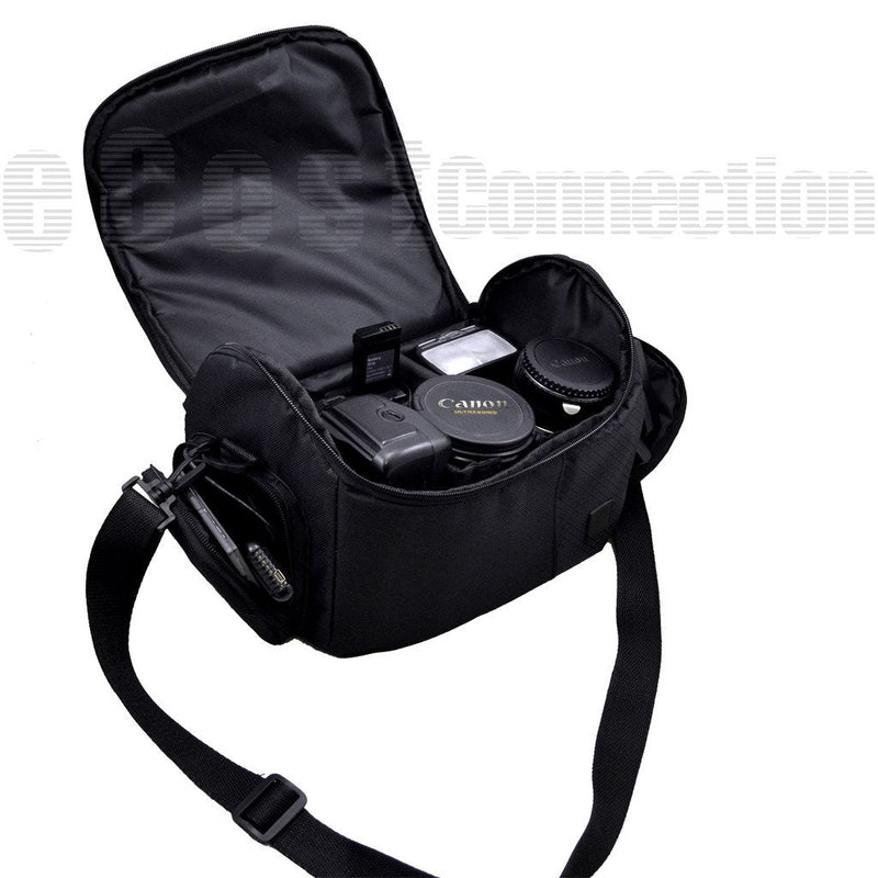 [AUSTRALIA] - Large Digital Camcorder/Video Padded Carrying Bag/Case, Large for Canon VIXIA XC10, EOS C100 Mark II, HF R62, VIXIA HF R600, HF G10, G20, G30, M40 & More… + eCostConnection Microfiber Cloth 