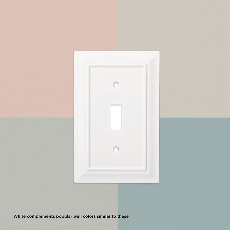 Franklin Brass W35252-PW-C Classic Architecture Single Switch Wall Plate/Switch Plate/Cover, White