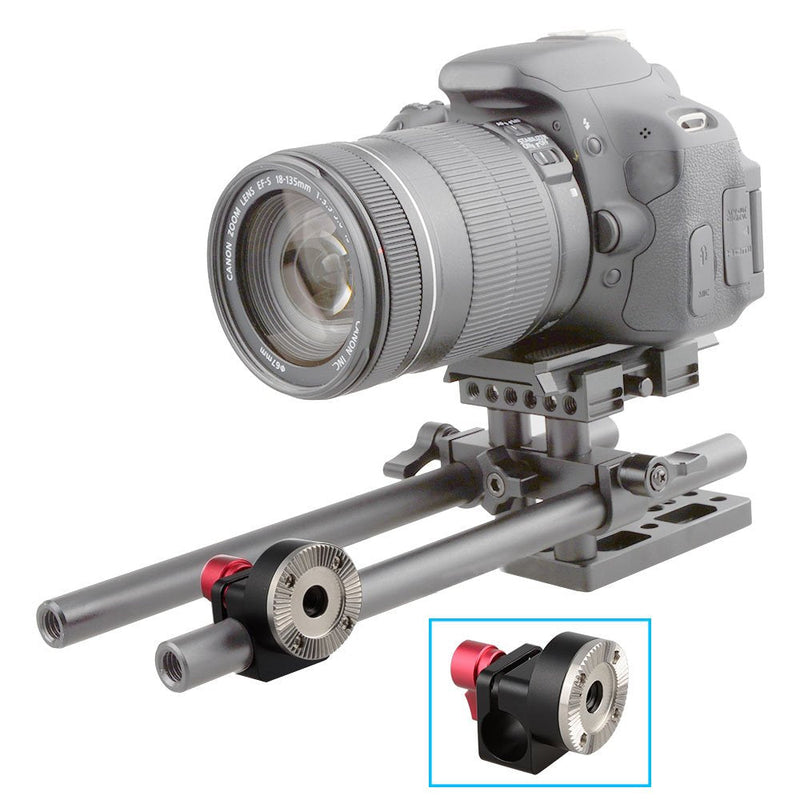 CAMVATE 15mm Single Rod Clamp Articulating with Rosette Lock(M6,31.8mm)