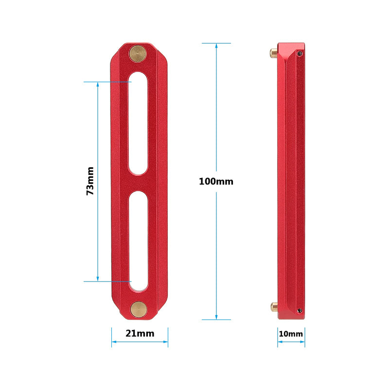 CAMVATE Standard Safety Rail Quick Release Bar with Anti-Fall Spring Pins for DSLR Camera Cage Rig(100mm,Red) - 2988 100 mm
