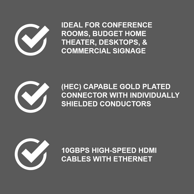 [AUSTRALIA] - Legrand - On-Q AC2M01BK 3.28Feet 1Meter HighSpeed HDMI Cable with Ethernet 1 Meter 
