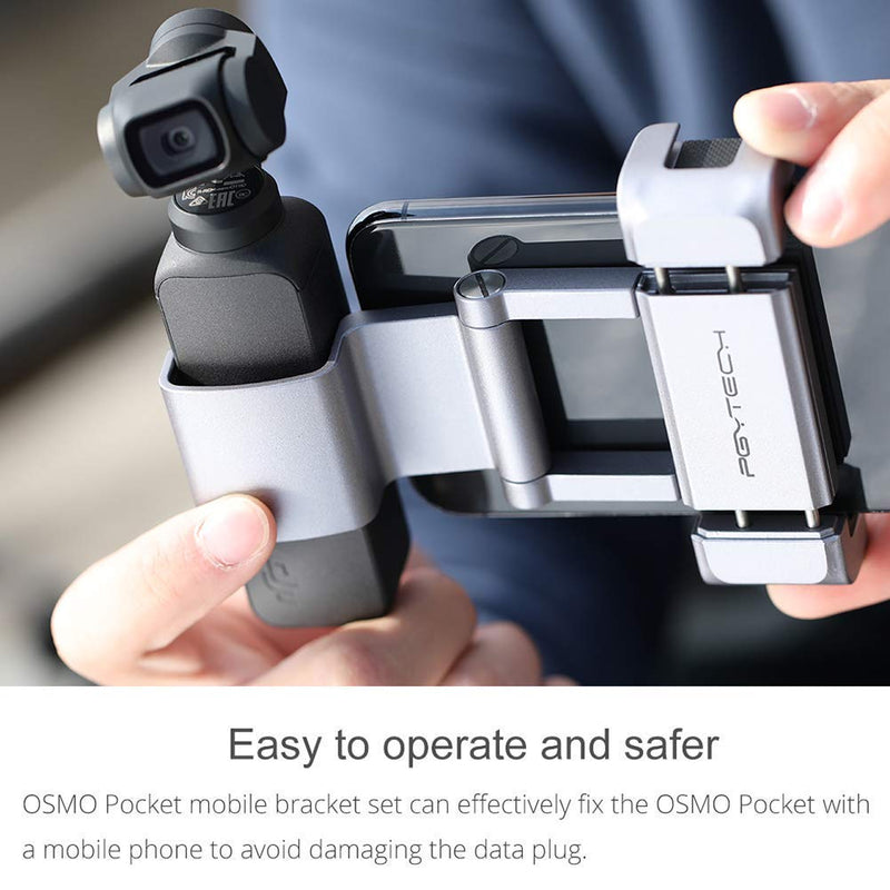 PGYTECH OSMO Pocket Phone Holder+ Expansion Accessories with Tripod Mini Compatible with DJI OSMO Pocket Accessory
