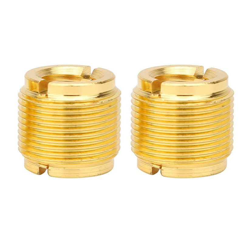 Dilwe Microphone Screw Adapter, 2Pcs Metal 5/8in Male to 3/8in Female Thread Screw Adapter for Microphone Stand Clip Accessories