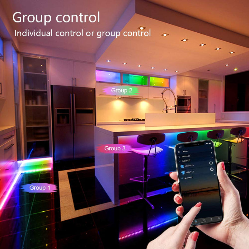 [AUSTRALIA] - ALITOVE WS2811 Controller Smart WiFi APP Voice Control, Support Amazon Alexa Google Home, for DC12V~24V WS2811 SM16703 UCS1903 Addressable RGB LED Strip LED Pixel String Light (Not for 5V WS2812B) 12V~24V 