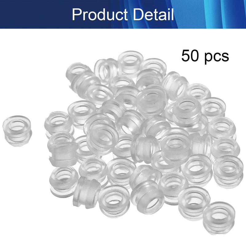 Auniwaig 50Pcs Rubber Grommet 6mm Inner Dia Armature Rubber Hole Grommet O Ring Oil Resistant Rubber Wire Grommets for Wiring Cable