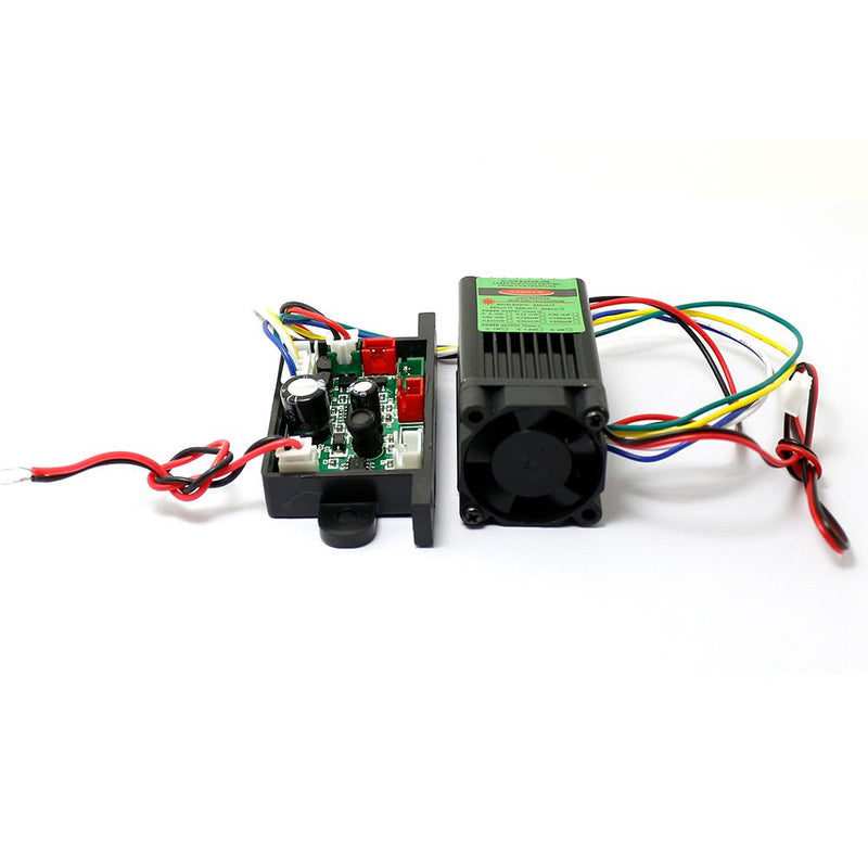 12V Green Diode Lasers 532nm Laser Module Dot with TTL 0-30KHZ & Fan Cooling - Long Time Working