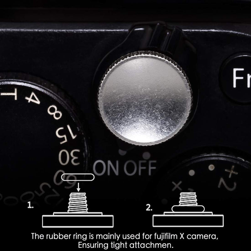 Soft Shutter Release Button (2 Pack/Silver) high-end Pure Copper Camera Shutter Button Silver