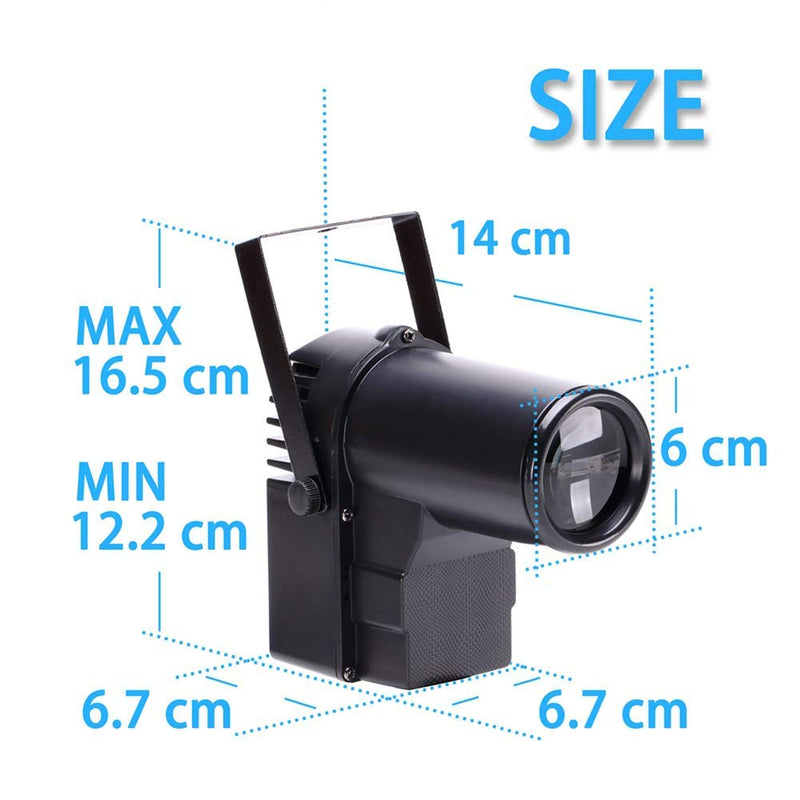 UKing 30W Disco Light Stage Effect,4 in 1 RGBW LED LED Pinspot with Adjustable Zoomable and Sound Active Control for Home Party Show Club DJ (1 Piece) 1 piece