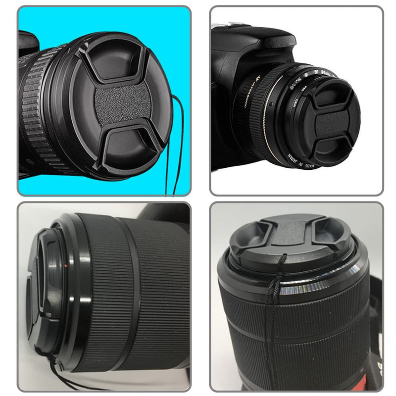 39mm Snap-On Lens Cap for Leica Summicron-M 35mm f/2 ASPH, Elmarit-M 28mm f/2.8 ASPH, Fire Rock 39mm Center-Pinched Lens for Fujinon 60mm XF f/2.4 R Macro, XF 27mm f/2.8 R WR Lens-2Packs
