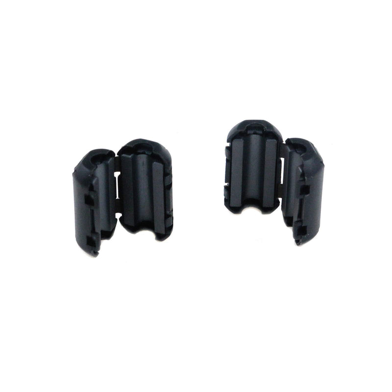 Quluxe 5mm Ferrites Ring Double Clip-on Ferrite Ring Core RFI EMI Noise Suppressor Cable Clip for Video Cable, Coax Cable, Power Cable, Black (Pack of 20)