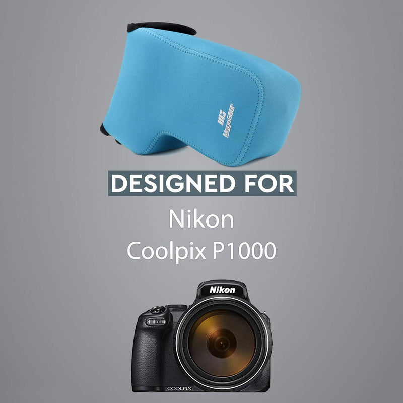 [AUSTRALIA] - MegaGear MG1637 Ultra Light Neoprene Camera Case Compatible with Nikon COOLPIX P1000 - Blue 