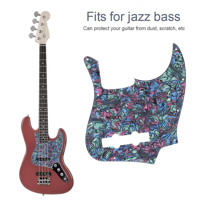 Acrylic Humbucker Jazz Bass Pickguard, 10 Hole Abalone Style Bass Pickguard Decor for Electric J Bass