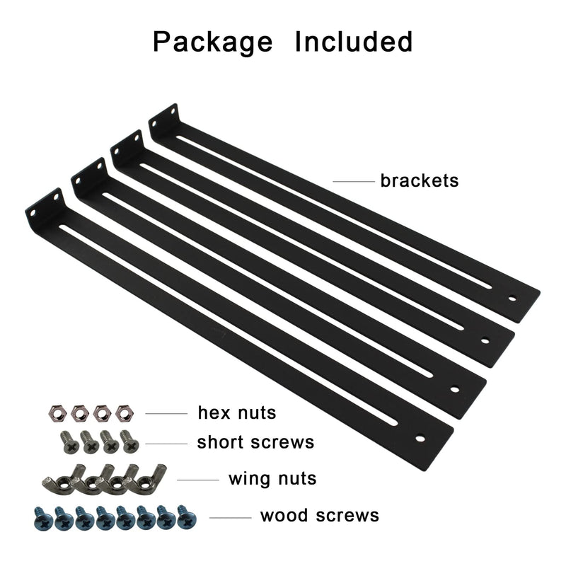 Wdwlbsm 4 PCS Drawer Repair Kit, Furniture Repair Accessories Brackets Middle Mount to Reinforce and Repair Broken Wooden/Chipboard/MDF Drawers Cabinet - Heavy Duty Steel Hardware Include Screws