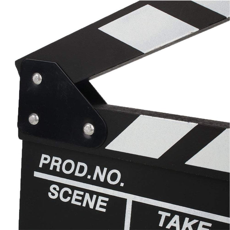 BERON Professional Vintage TV Movie Film Clap Board Slate Cut Prop Director Clapper (Black) Black