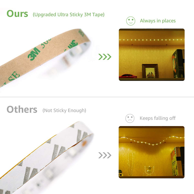 [AUSTRALIA] - LE 12V LED Strip Light, Flexible, Waterproof, SMD 2835, 300 LEDs, 16.4ft Tape Light for Home, Kitchen, Christmas and More, Warm White 