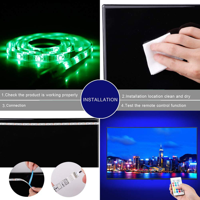 [AUSTRALIA] - Led Light Strip, Moonvvin 6.6ft Music Led Strip Lights with Sync to Music Apply for TV, Bedroom, Party and Home Decoration,Gardon 