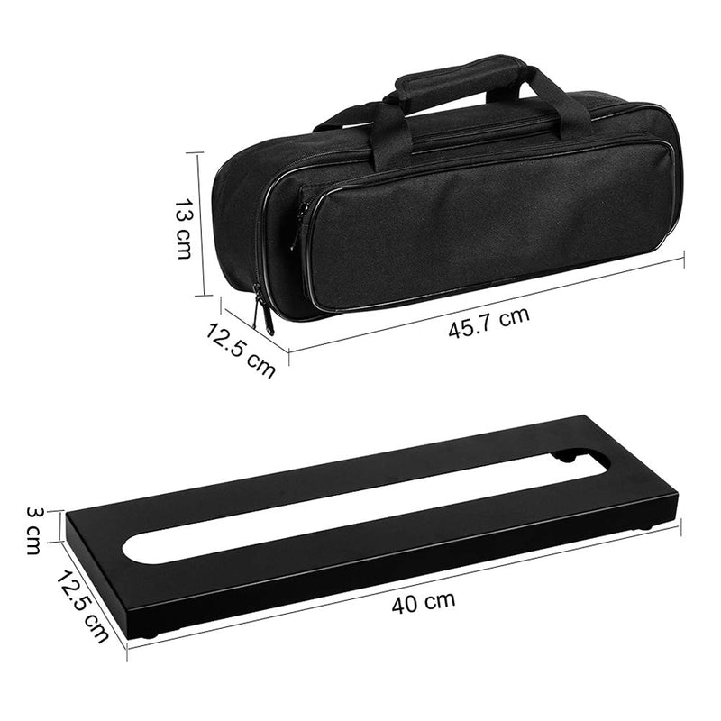 GOKKO Guitar Pedal Board Case 15.7 x 4.9 Inch Pedalboard with Carrying Bag (Small) Small