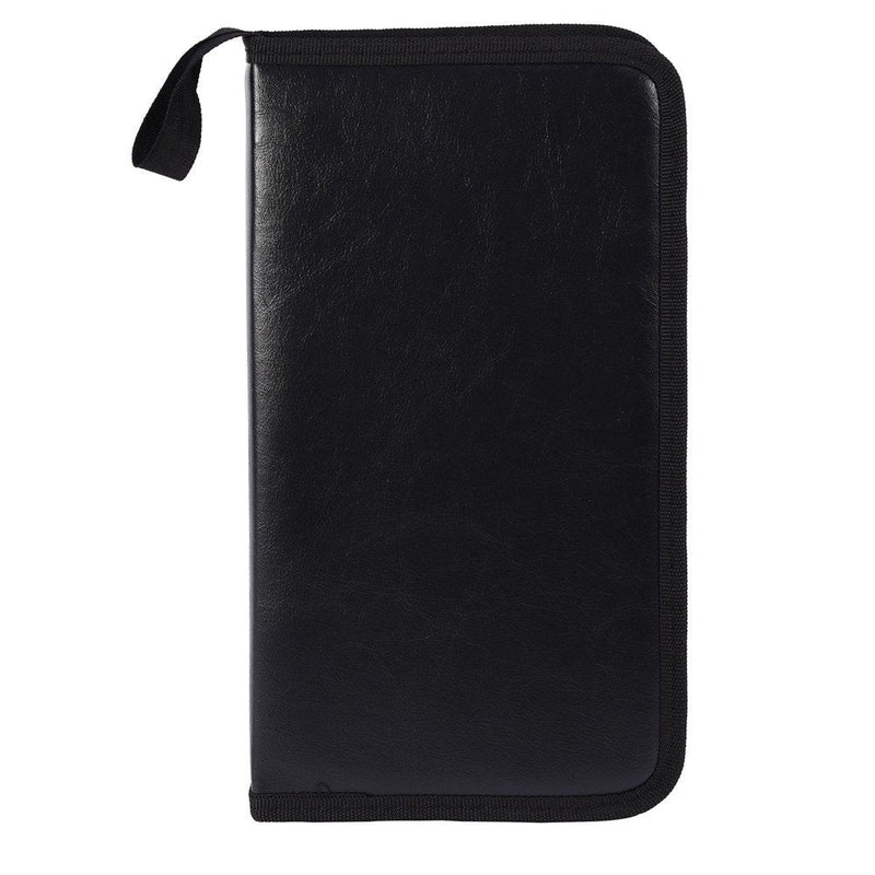 [AUSTRALIA] - Zerone PU Leather CD Case, 80 Capacity Heavy Duty CD Wallets Portable VCD DVD Disc Storage Case Bag Organizer Holder(Black) Black 