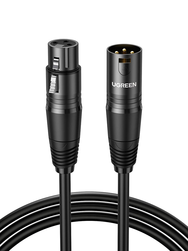 UGREEN XLR Cable, Microphone XLR Male to Female Extension Cable XLR Jack Extender Cord for PA System, Studio Recorder, Amplifier, Mixer, Speaker System, or Professional Recording, Playing Live (10M) 10.0 Metres
