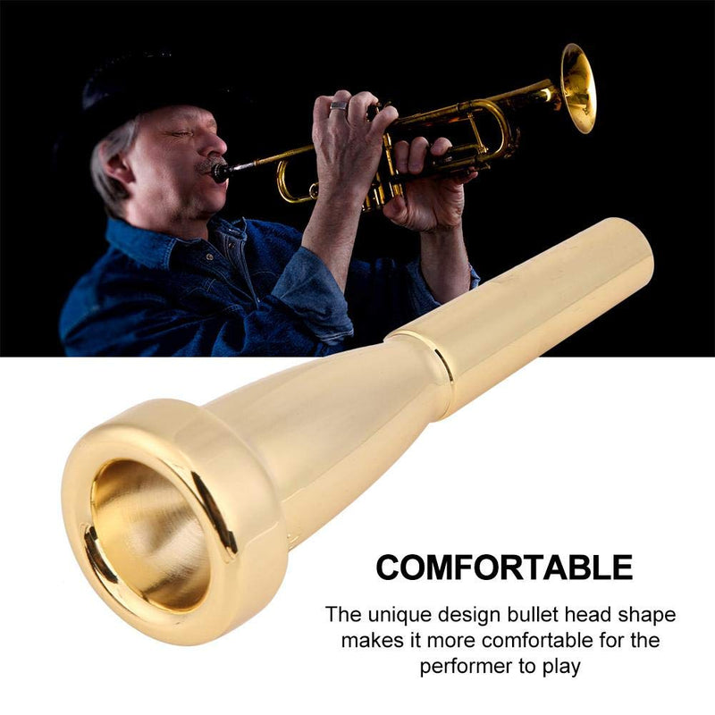 Trumpet Mouthpiece, Copper Trumpet Mouthpiecefor 3C Size Musical Instrument (Gold) Gold