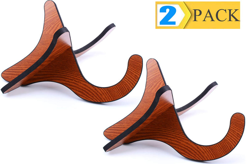 Ukulele Stand Holder 2 Pack Wooden Stand Folding Portable Musical Instrument Stand for Ukulele Violins Mandolins and Banjo