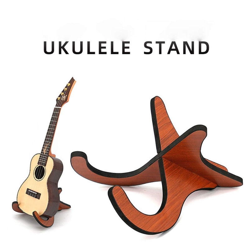 Wooden Ukelele Stand Holder Musical Instrument Stand Concert Portable Wood Stand for Small Guitar, Violin, Banjo