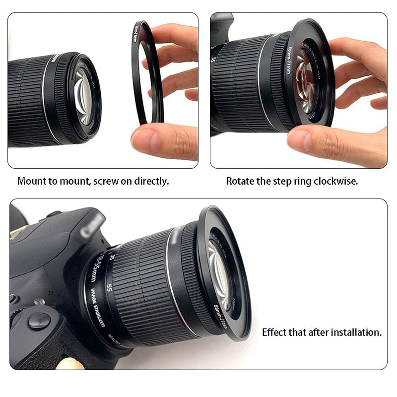 105-82mm Metal Step-Down Adapter Ring, 105mm Lens to 82mm Filter Size Accessories Lens Filter Adapter Ring, 2 Pieces LingoFoto 105-82mm
