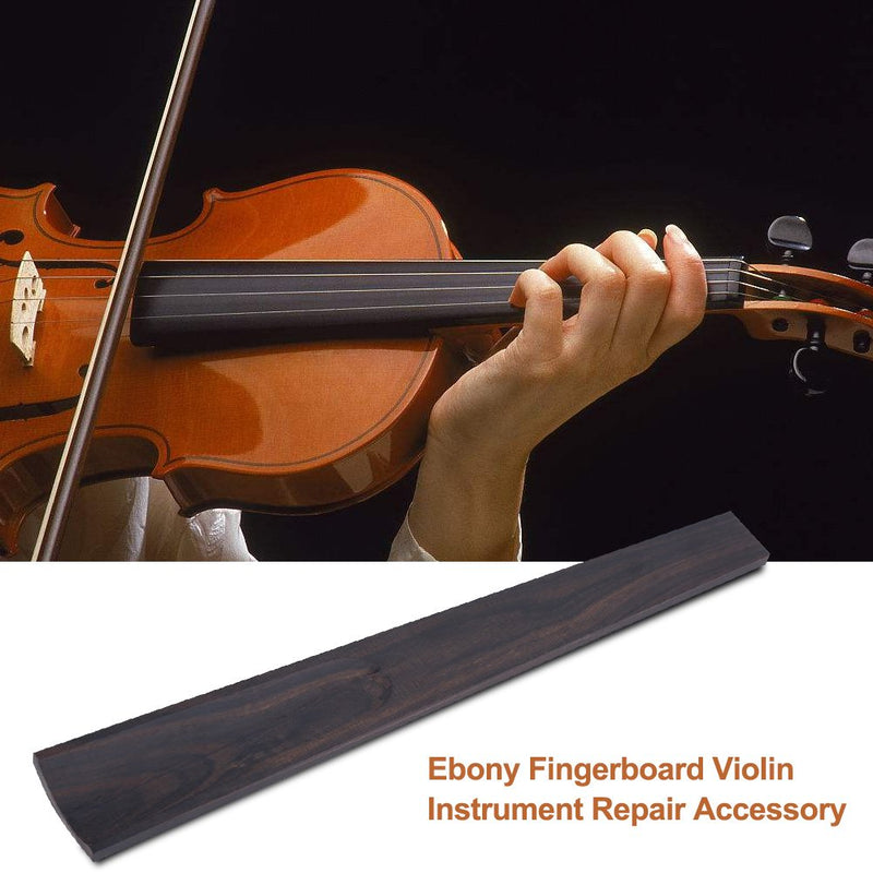 1Pc Violin Fingerboard Ebony Violin Parts Duurable Instrument Repair Accessory for 4/4 Size Violins