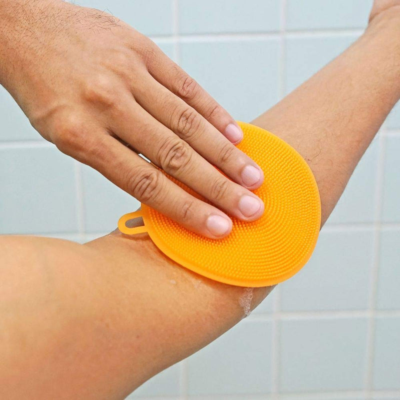 Silicone Dish Washing Sponge Scrubber Set 4 Pot Pan Cleaning Brush Wash Tool Home Kitchen Accessory