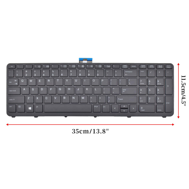 SUNMALL Replacement Keyboard Compatible with HP ZBOOK 15 G1 ZBOOK 15 G2 ZBOOK 17 G1 ZBOOK 17 G2 Series (with Backlight,NoPointer)