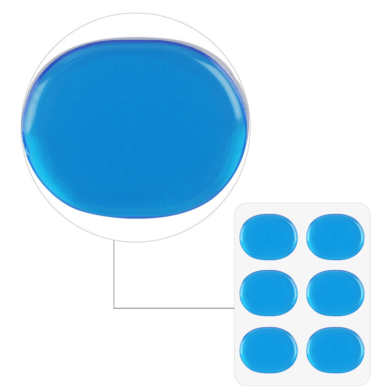 Drum Damper Gel Pads Transparent Blue Silicone Drums Silencer for Snare Drum Kit Set of 12