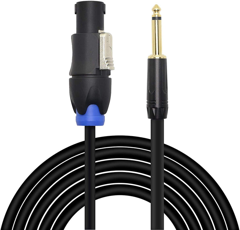 Speakon to 1/4" Mono Speaker Cable, 6.35mm TS Plug to Speakon Male Speaker Wire 14 Gauge Audio Amplifier Connection Cord for DJ/PA Speaker Cord with Twist Lock -2M (Speakon Male)