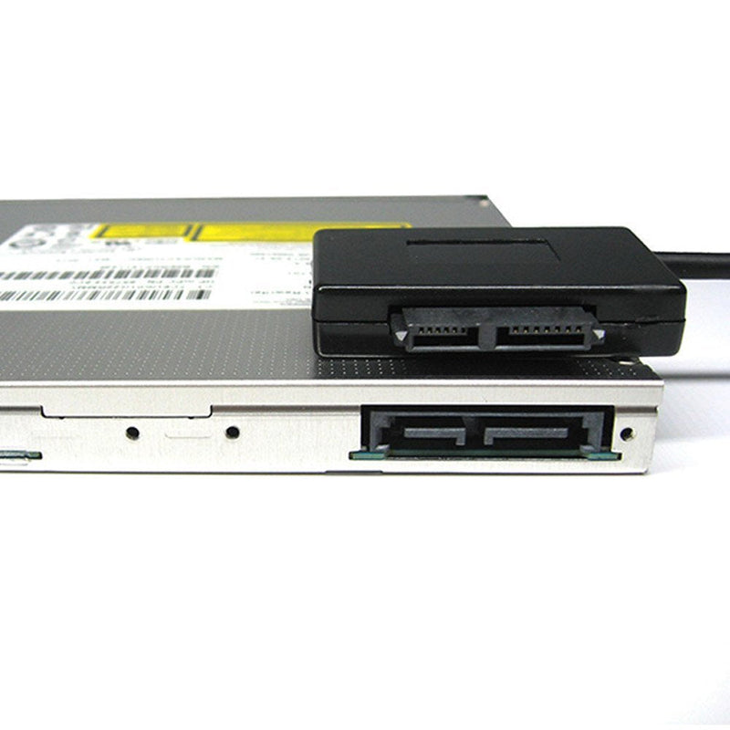 chenyang CY USB 3.0 to 7+6 13Pin Slimline SATA Cable Adapter for Laptop CD DVD ROM Optical Drive Black 13P SATA to USB3.0