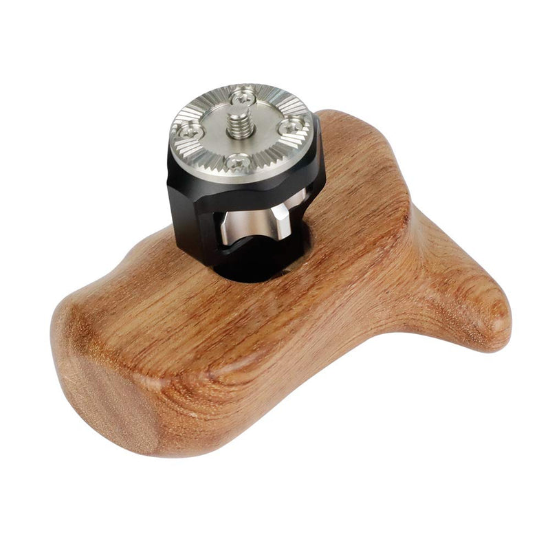 CAMVATE Wooden Hand Grip with M6 Rosette Mount (Right Hand)