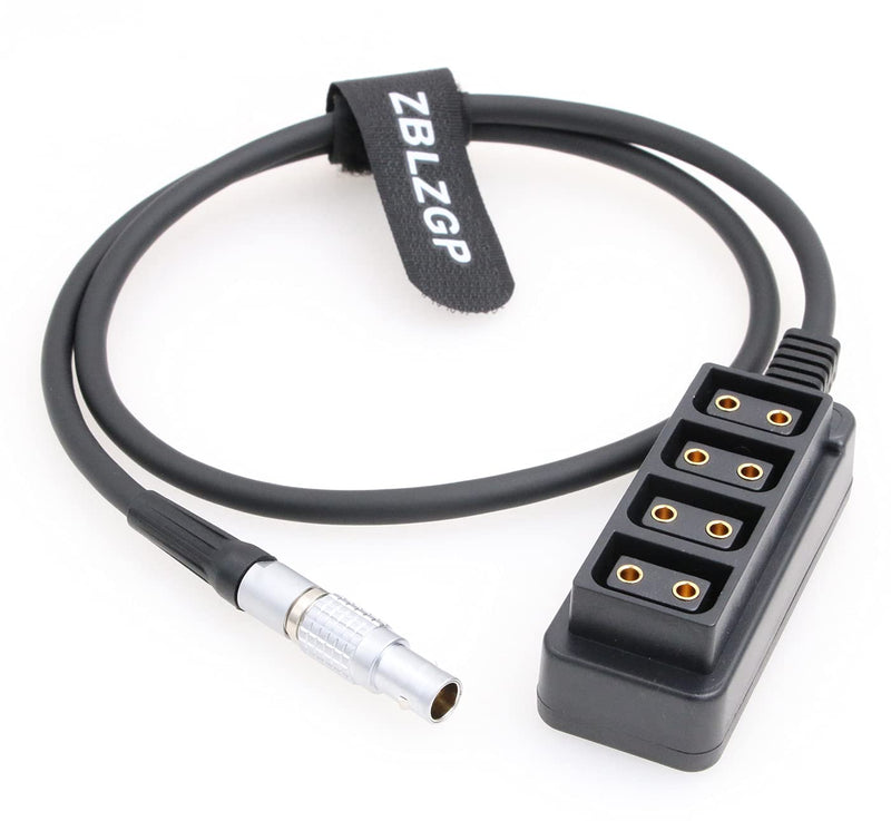 ZBLZGP 0B 2pin Male to 4 D-tap Female Splitter Cable for ARRI RED DSMC2/TILTA