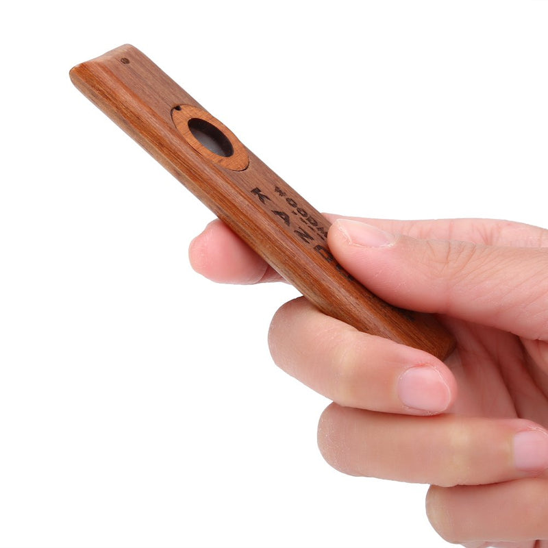 Dilwe Wooden Kazoo, Ukulele Guitar Partner Harmonica with Box for Music Lovers