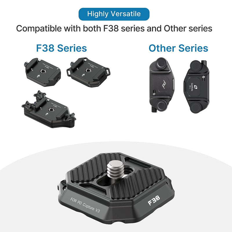 Ulanzi New Version F38 Quick Release Plate 2-in-1, FALCAM F38 Quick Release System QR Plate Camera Tripod Mount Adapter Compatible with PD and F38 (New Version Top Plate, Base Mount NOT Include) 2-in-1 Plate