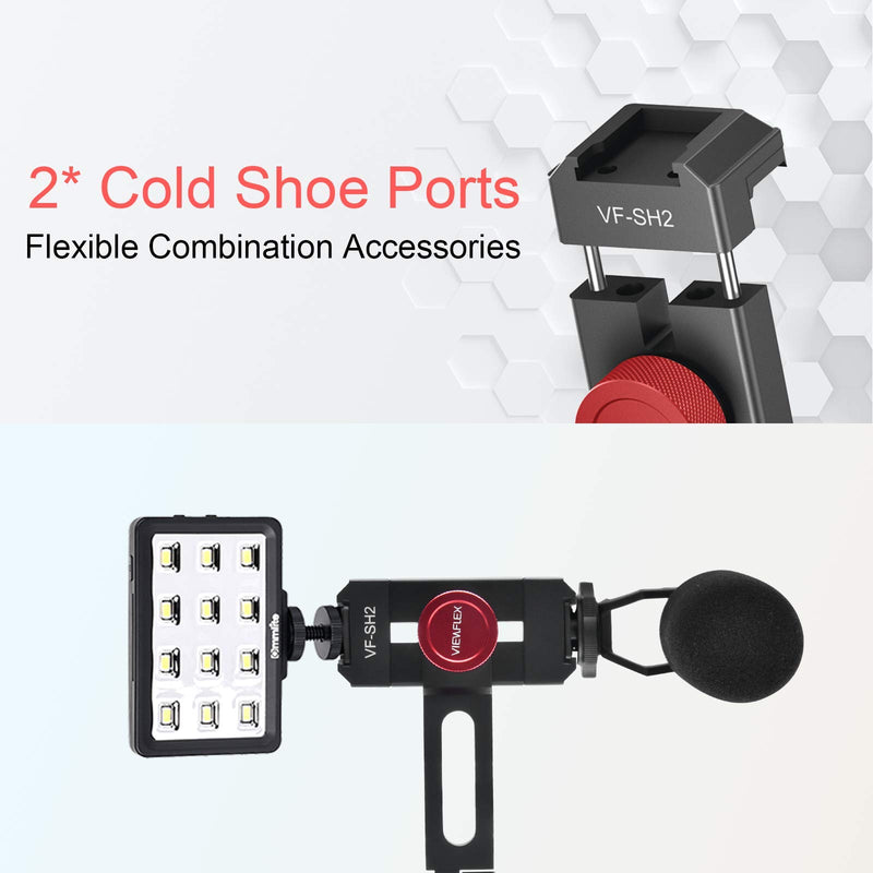 Phone Tripod Mount, Viewflex VF-SH2 Cell Phone Holder with 180 ° Rotation, Vertical & Horizontal, Smartphone Holder Adapter for Samsung Huawei Android Phone etc.