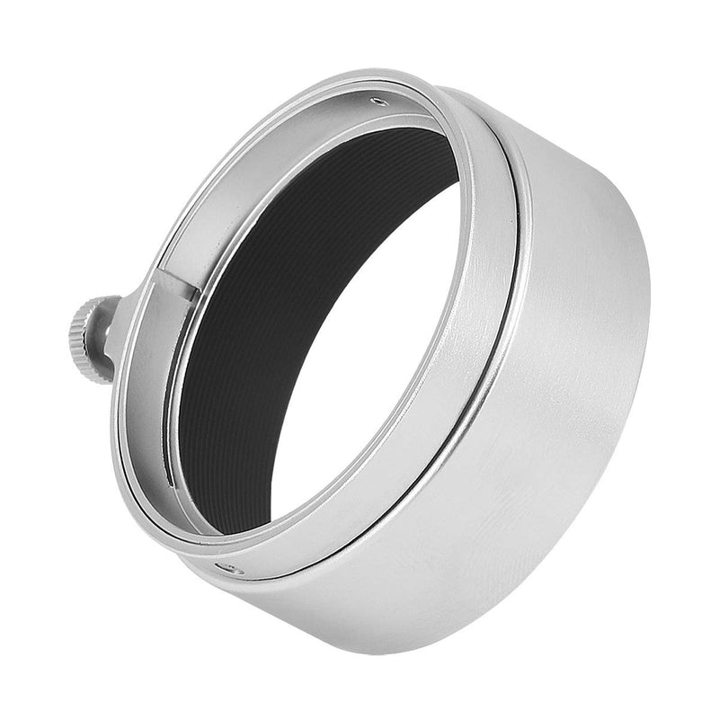 Haoge LH-M37W Metal Lens Hood for Leica Leitz Elmar 3.5cm 35mm f3.5 A36, Elmar 50mm f3.5 A36, Summaron 3.5cm 35mm f3.5 A36 and Other Lens with 36mm Outside Size Silver