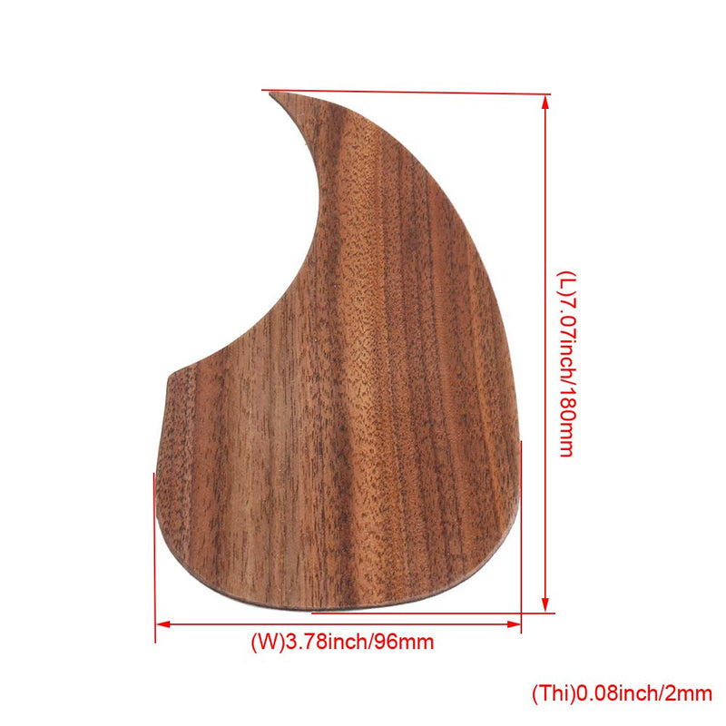 lovermusic 40/41 Inch Musical Wood Blackwood Acoustic Guitar Pickguard Natural Wood Color (Ebony)